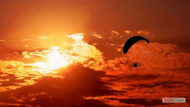 am Abend in der Luft